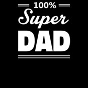 100% Super Dad White